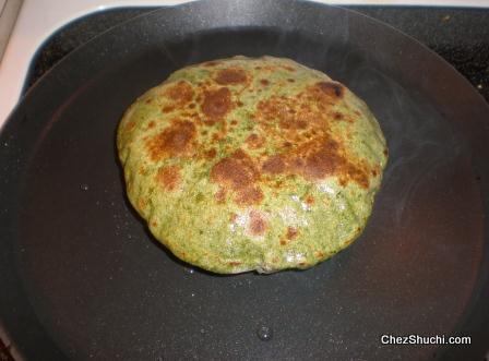 palak paratha